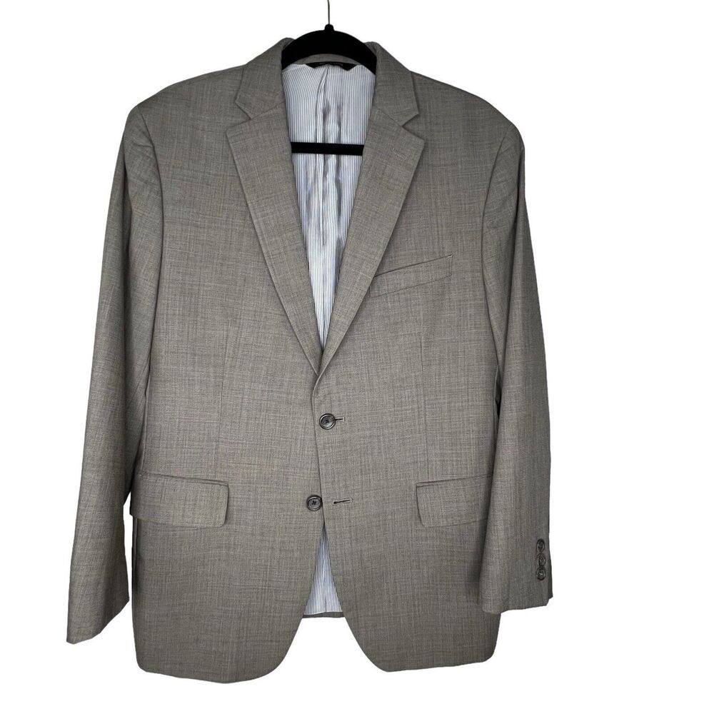 Banana Republic Mens Size 40S Wool Blazer Tailored Fit Taupe Tan